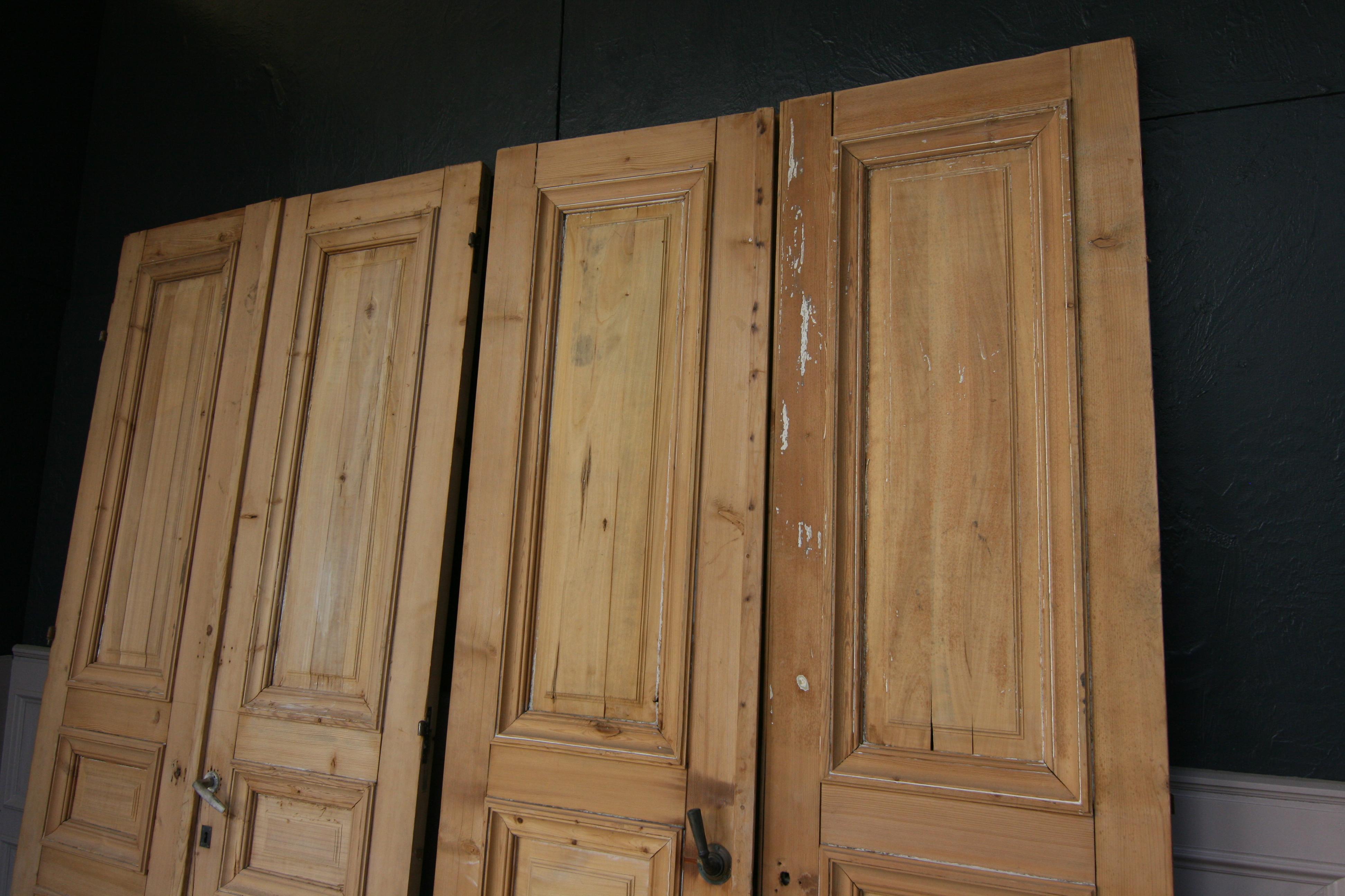 Pair of 19th Century French Double Doors Made of Pine 9