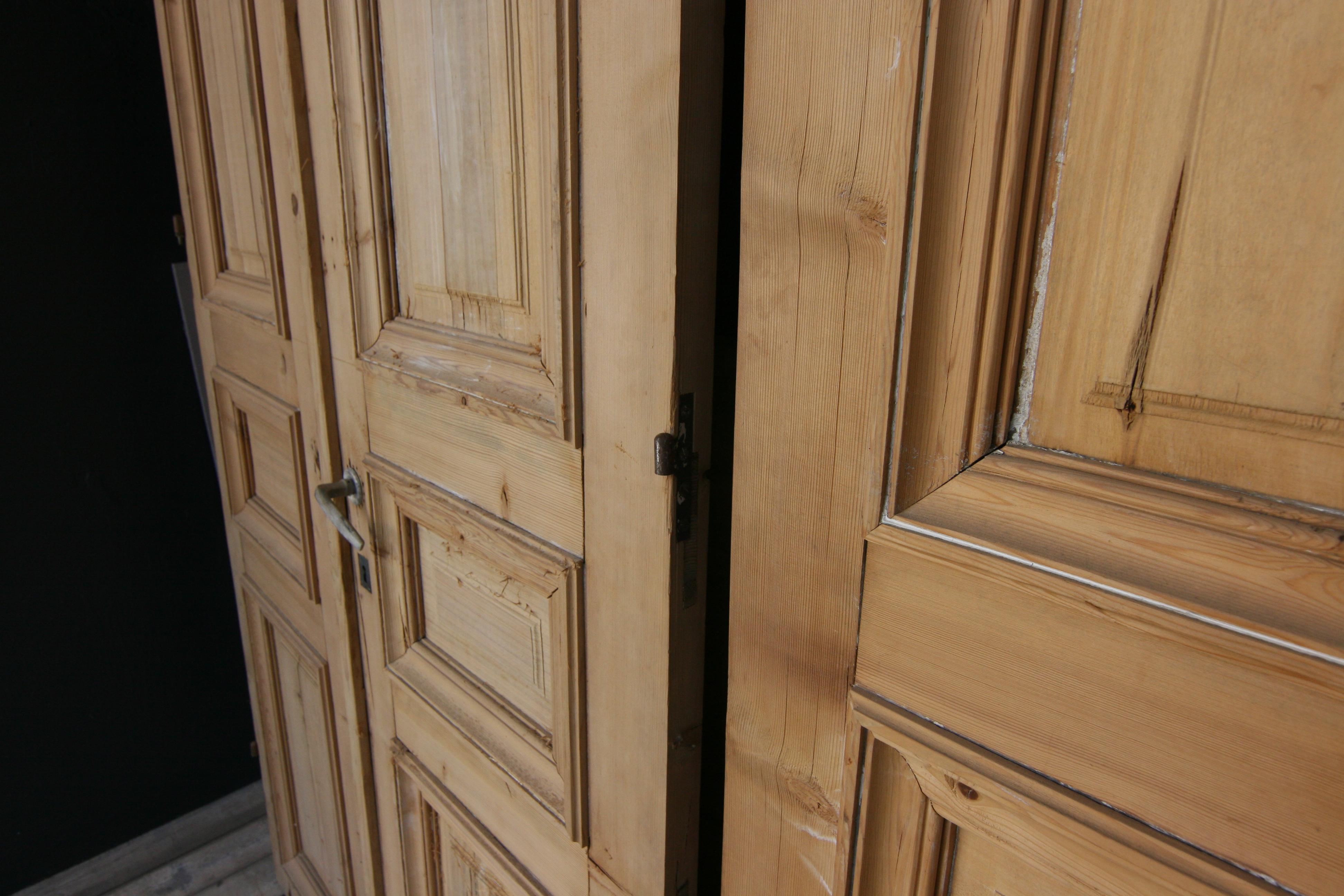 Pair of 19th Century French Double Doors Made of Pine 10