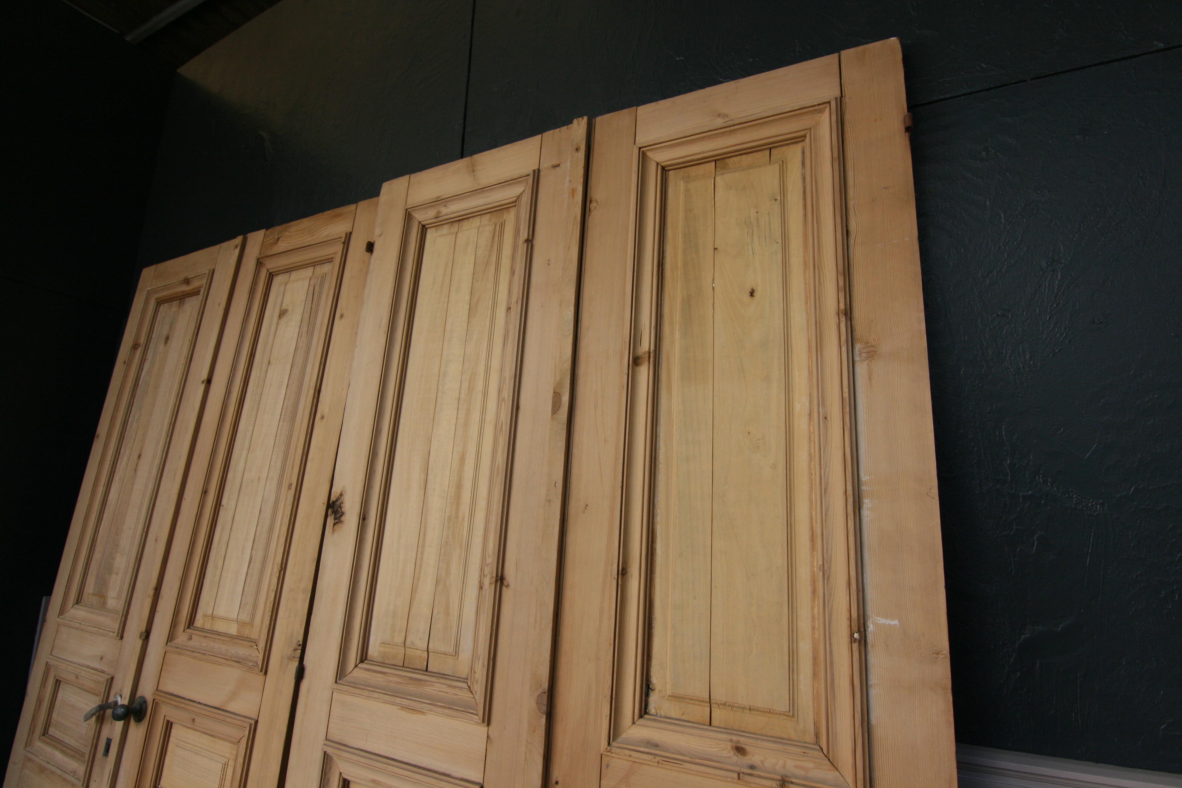 Pair of 19th Century French Double Doors Made of Pine 3