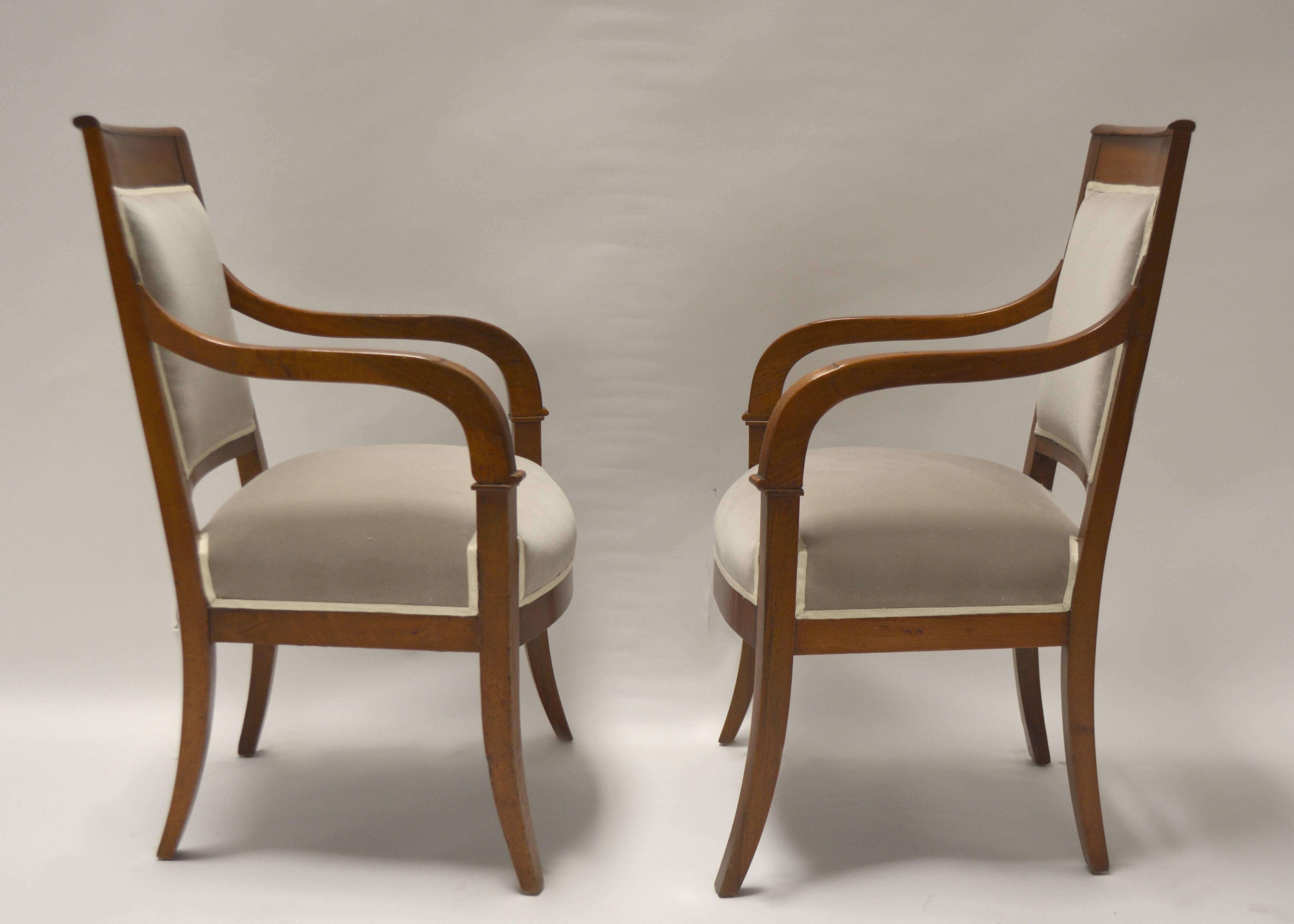 Pair of 19th Century French Empire Armchairs In Good Condition For Sale In Palm Springs, CA