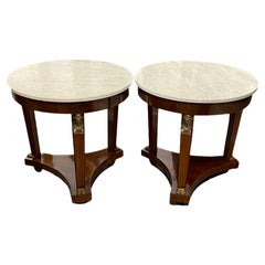 Pair of 19th Century French Empire in the Egyptian Revival Style Side Tables