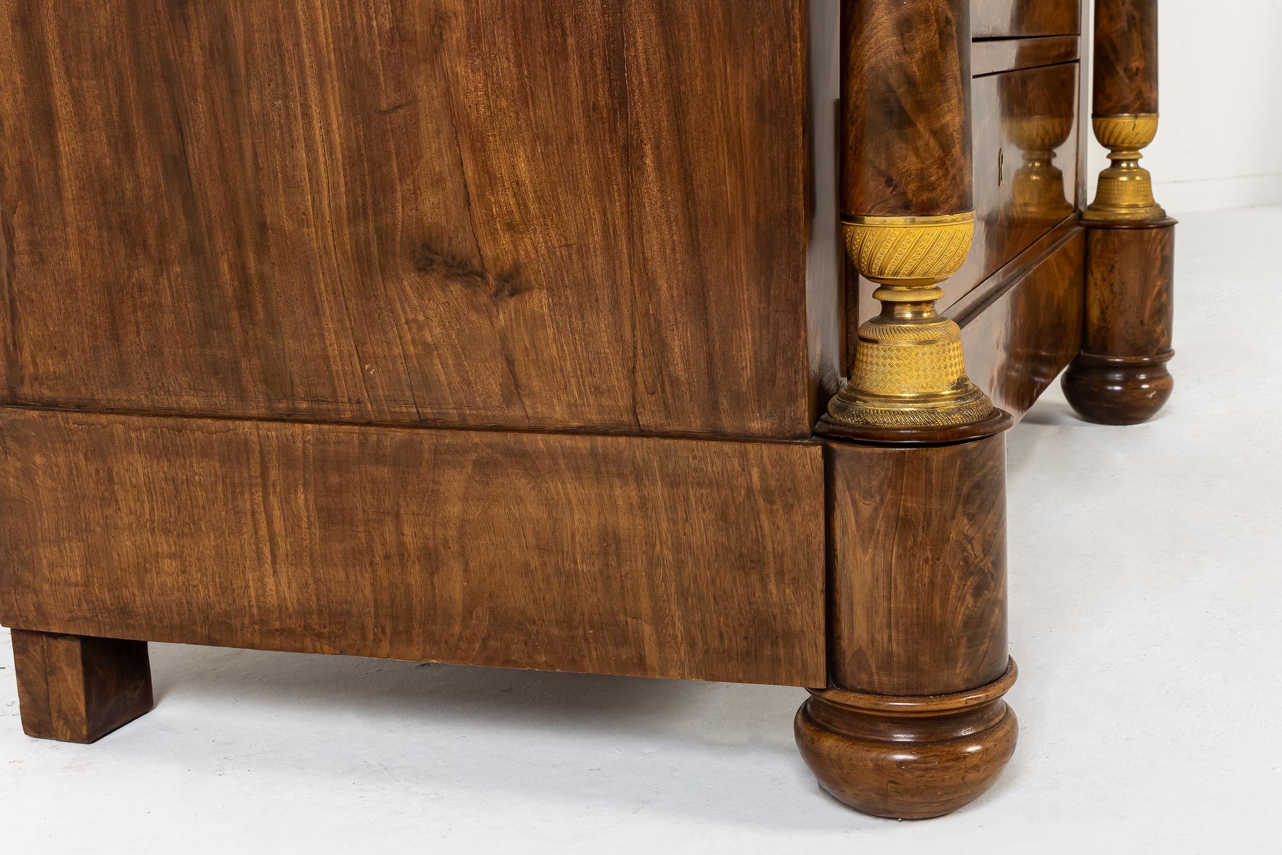 Pair of 19th Century French Empire Period Mahogany Commodes 8