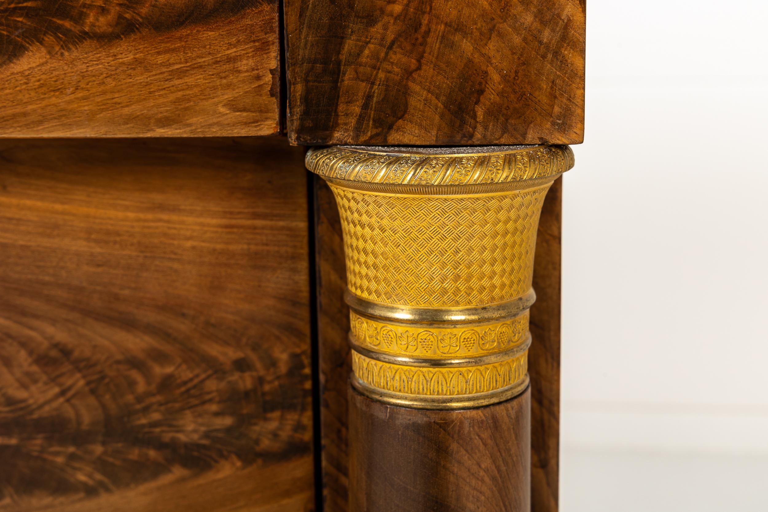 Pair of 19th Century French Empire Period Mahogany Commodes 4