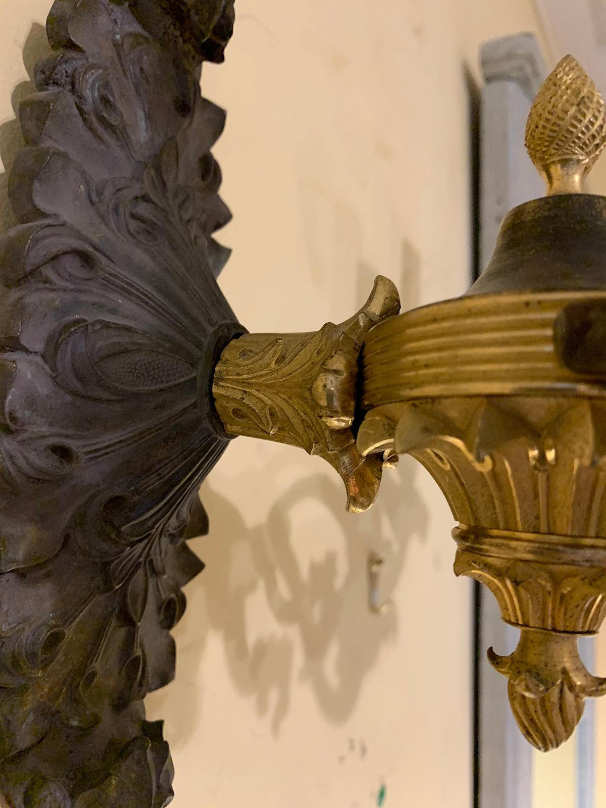 Pair of 19th Century French Empire Style Four-Arm Sconces For Sale 6