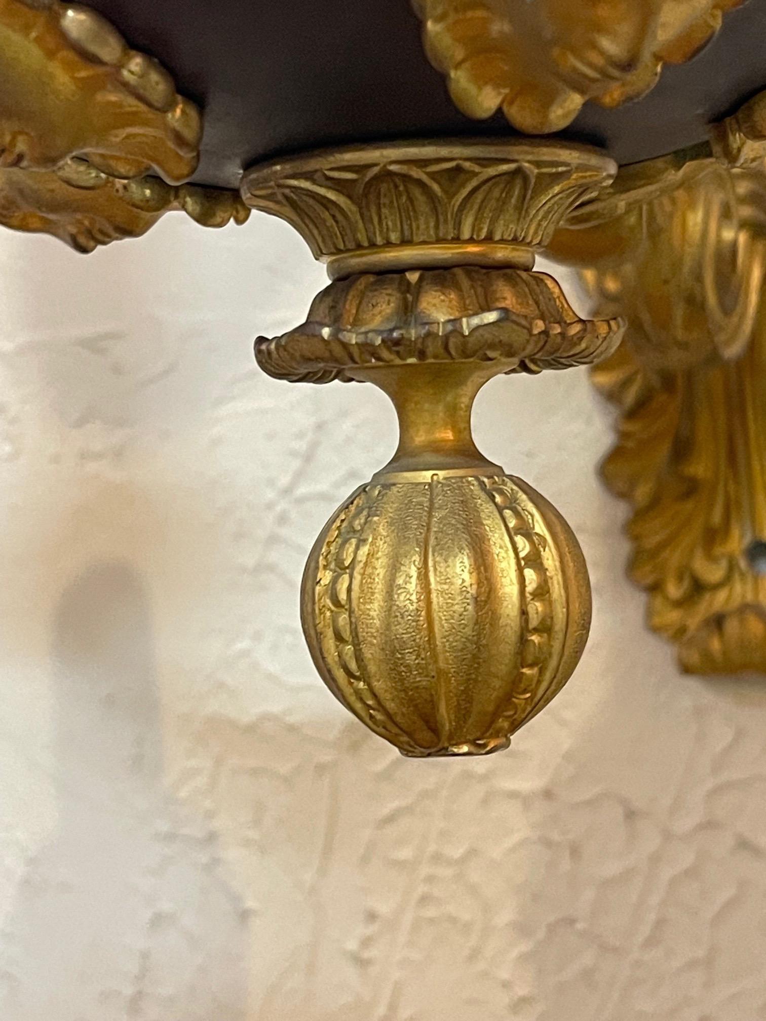 Pair of 19th Century French Empire Wall Sconces In Good Condition For Sale In Dallas, TX