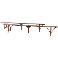 Pair of 19th Century French Farmhouse Benches