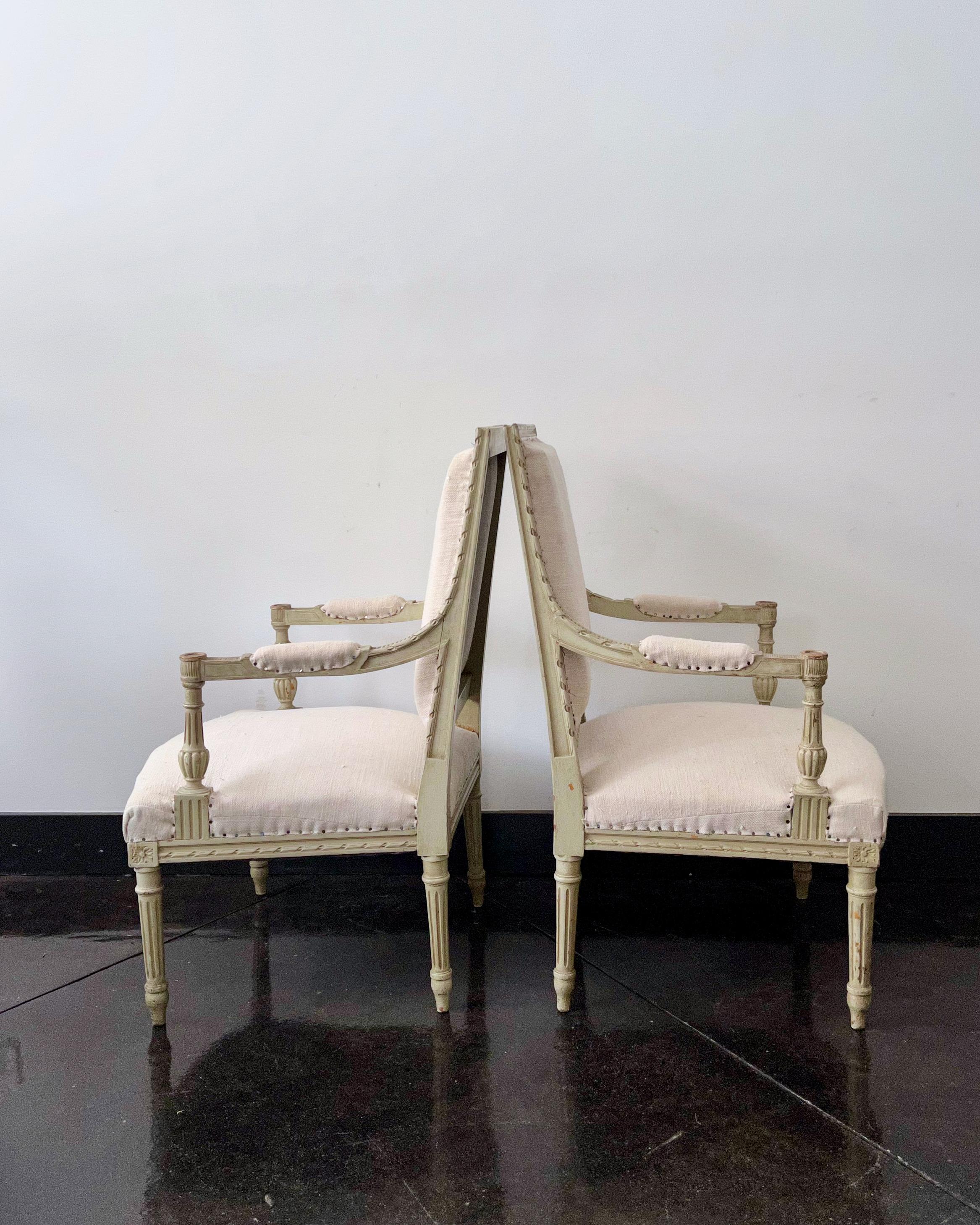 Pair of 19th Century French Fauteuils / Armchairs For Sale 2