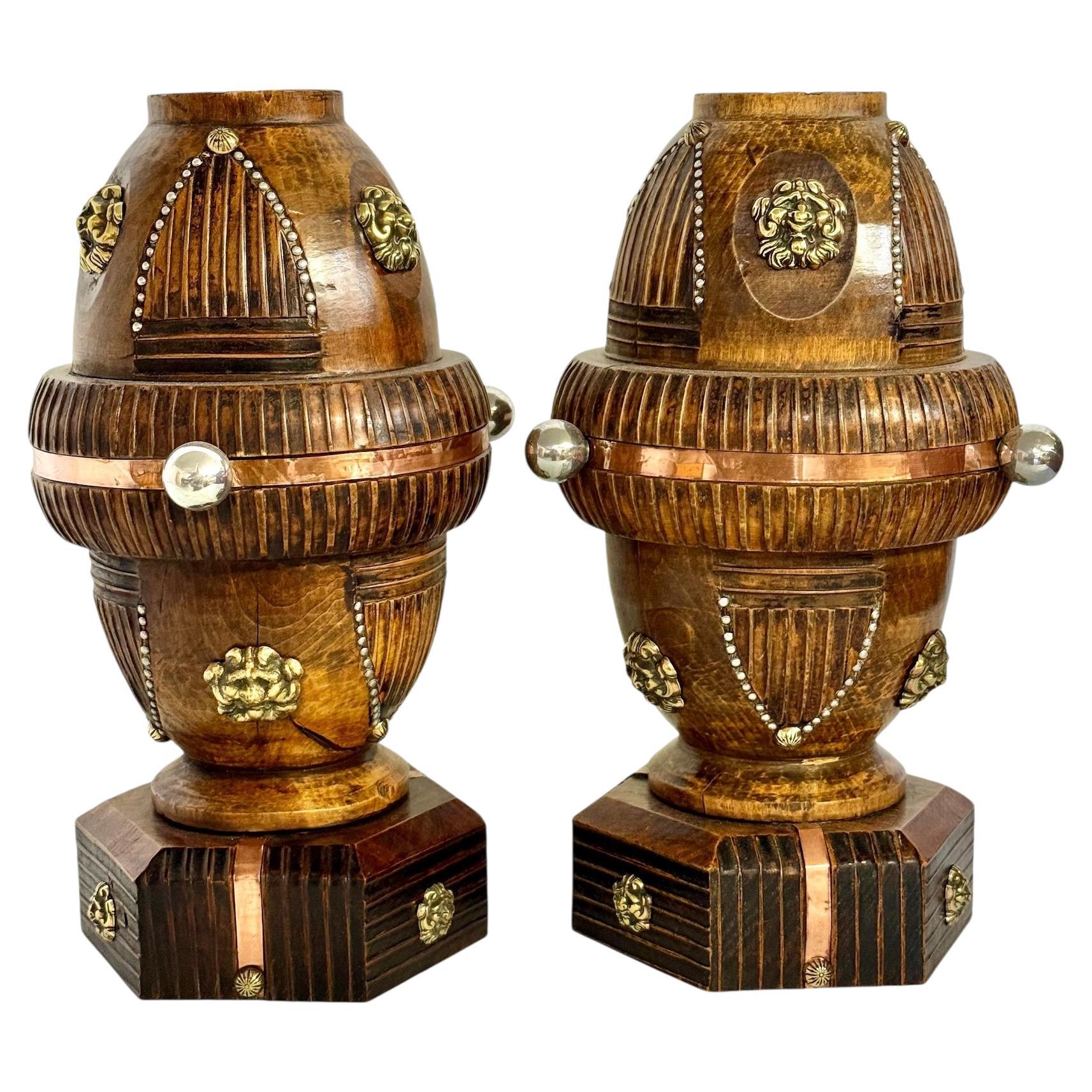 Carved Candle Holders