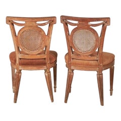 Pair of 19th-century French fruitwood chairs