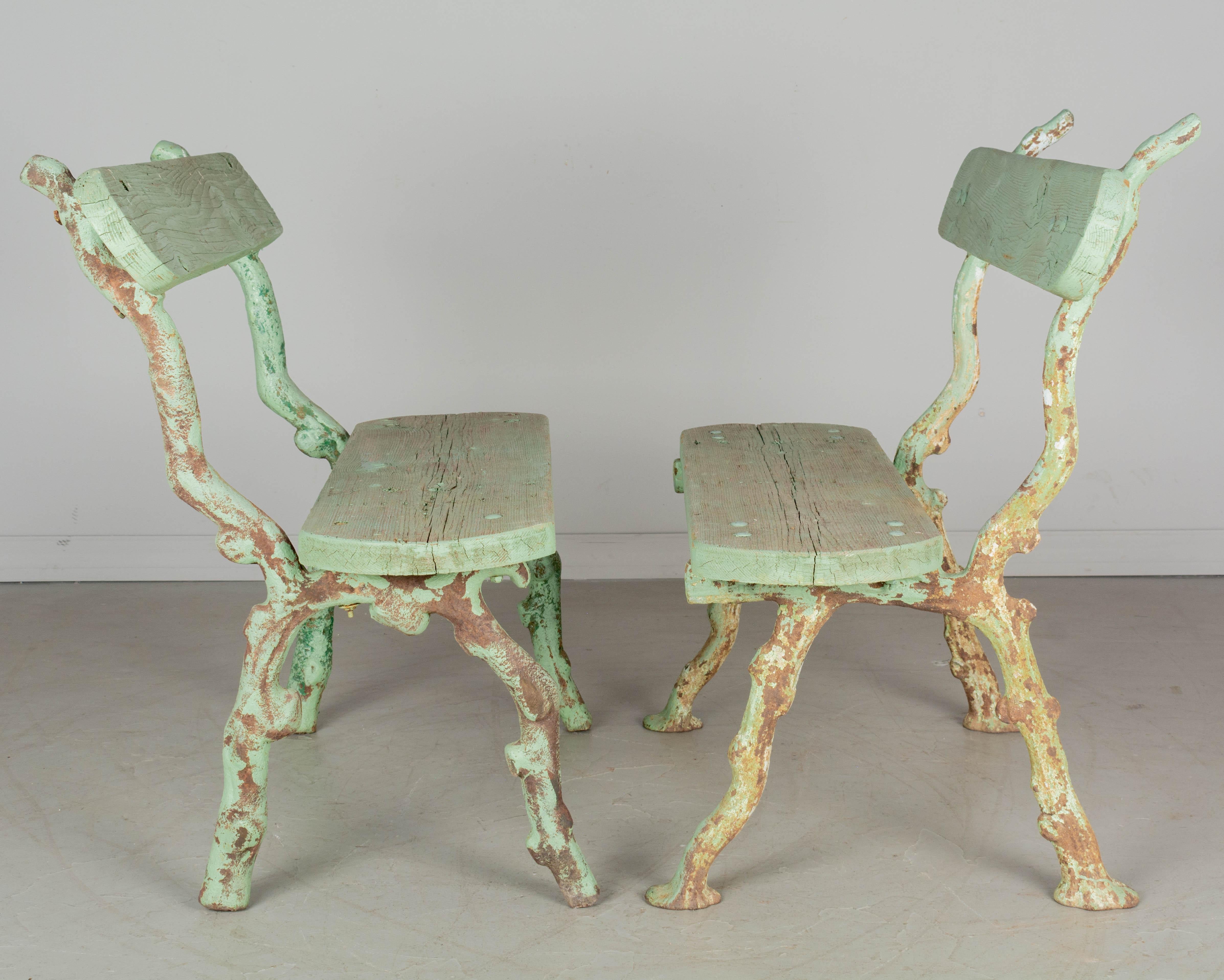 Cast Pair of 19th Century French Garden Benches