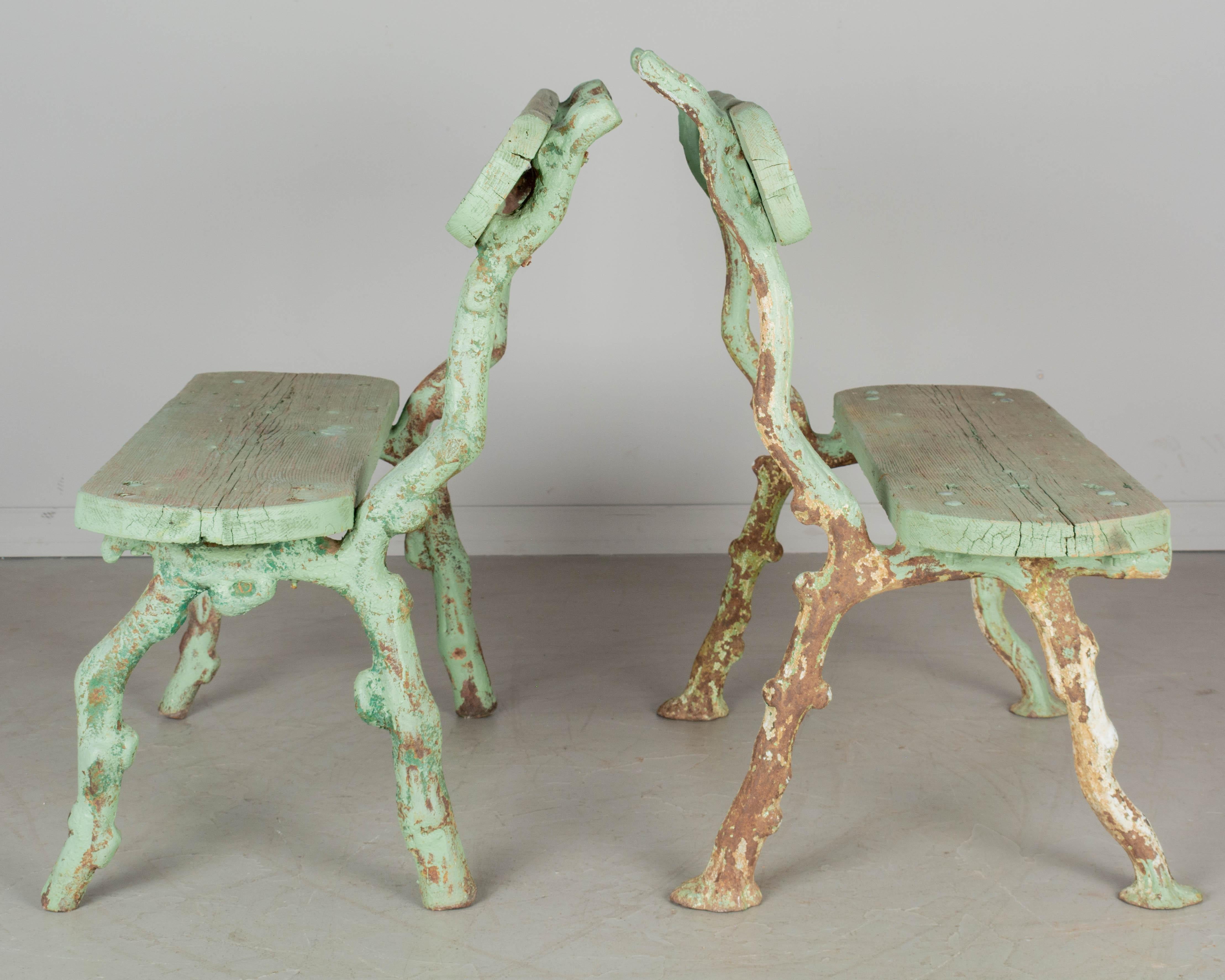 Pair of 19th Century French Garden Benches In Good Condition In Winter Park, FL