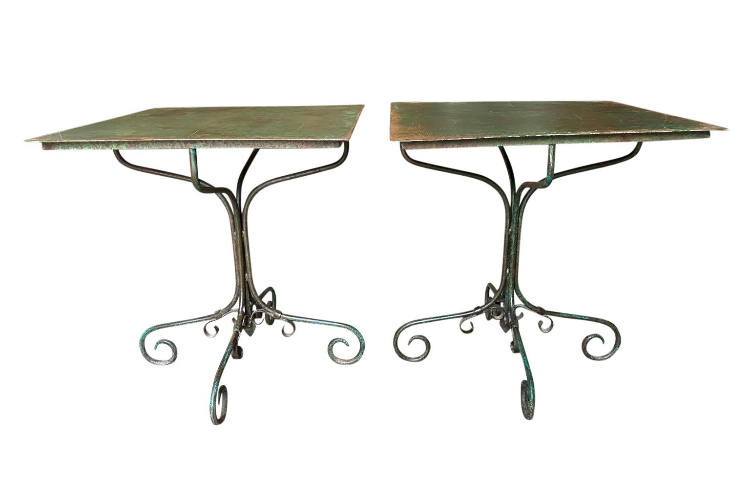 Painted Pair of 19th Century French Garden Tables