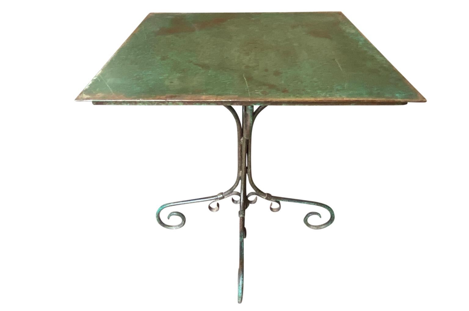 Iron Pair of 19th Century French Garden Tables
