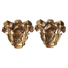 Pair of 19th Century French Gilt Bronze Military Trophy Elements