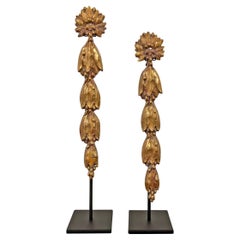 Pair of 19th Century French Gilt Bronze Mounts on Custom Stands
