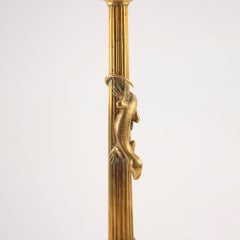Pair of 19th Century French Gilt Candlesticks of Ivy with Salamanders