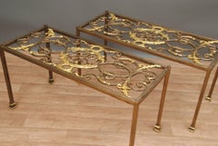 Pair Of 19th Century French Gilt Cast Iron Coffee Tables