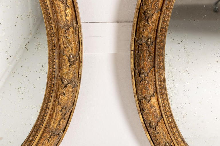 Pair of 19th Century French Gilt Mirrors For Sale at 1stDibs