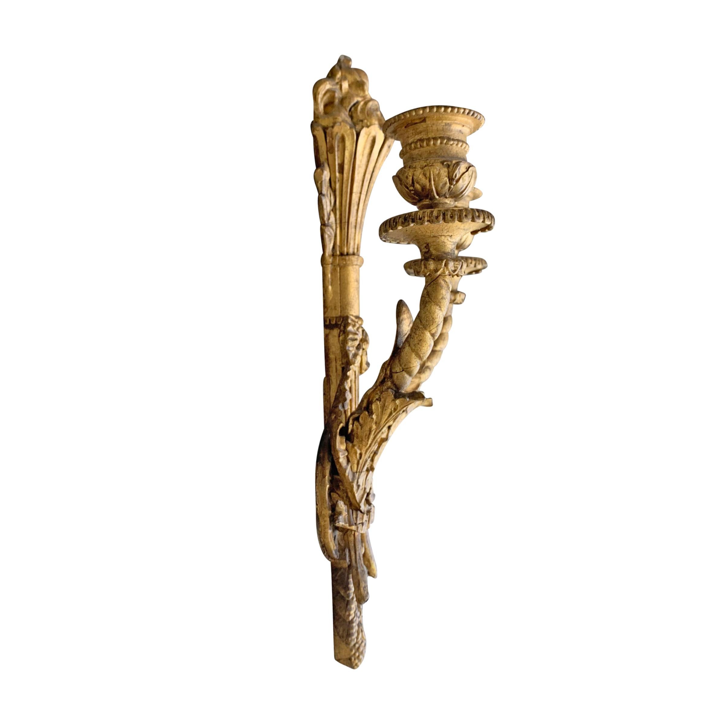 Pair of 19th Century French Giltwood Sconces 4