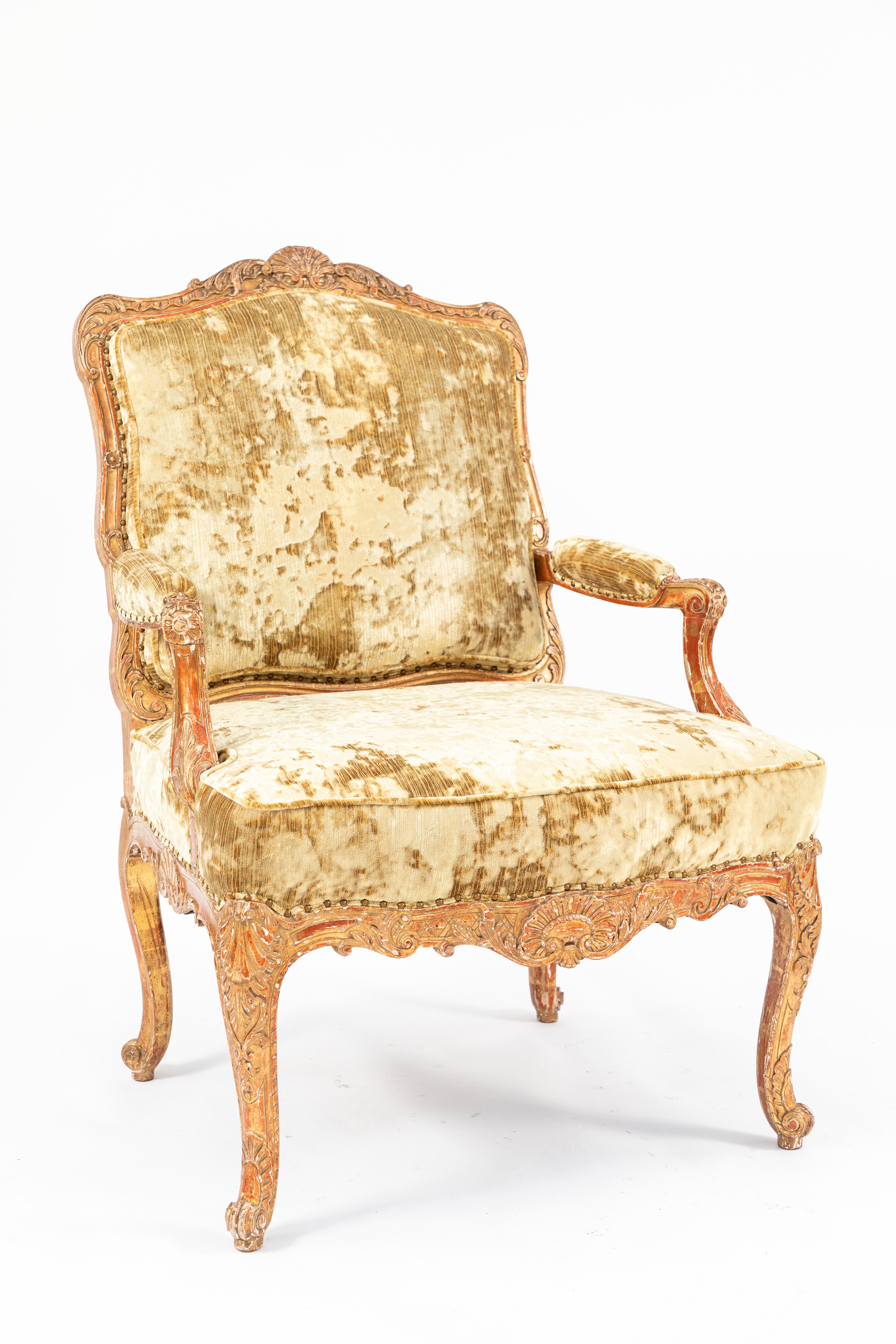 Pair of 19th Century French Giltwood Armchairs 6