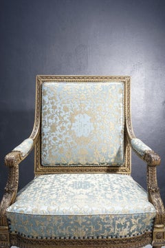 Pair of 19th Century French Giltwood Armchairs