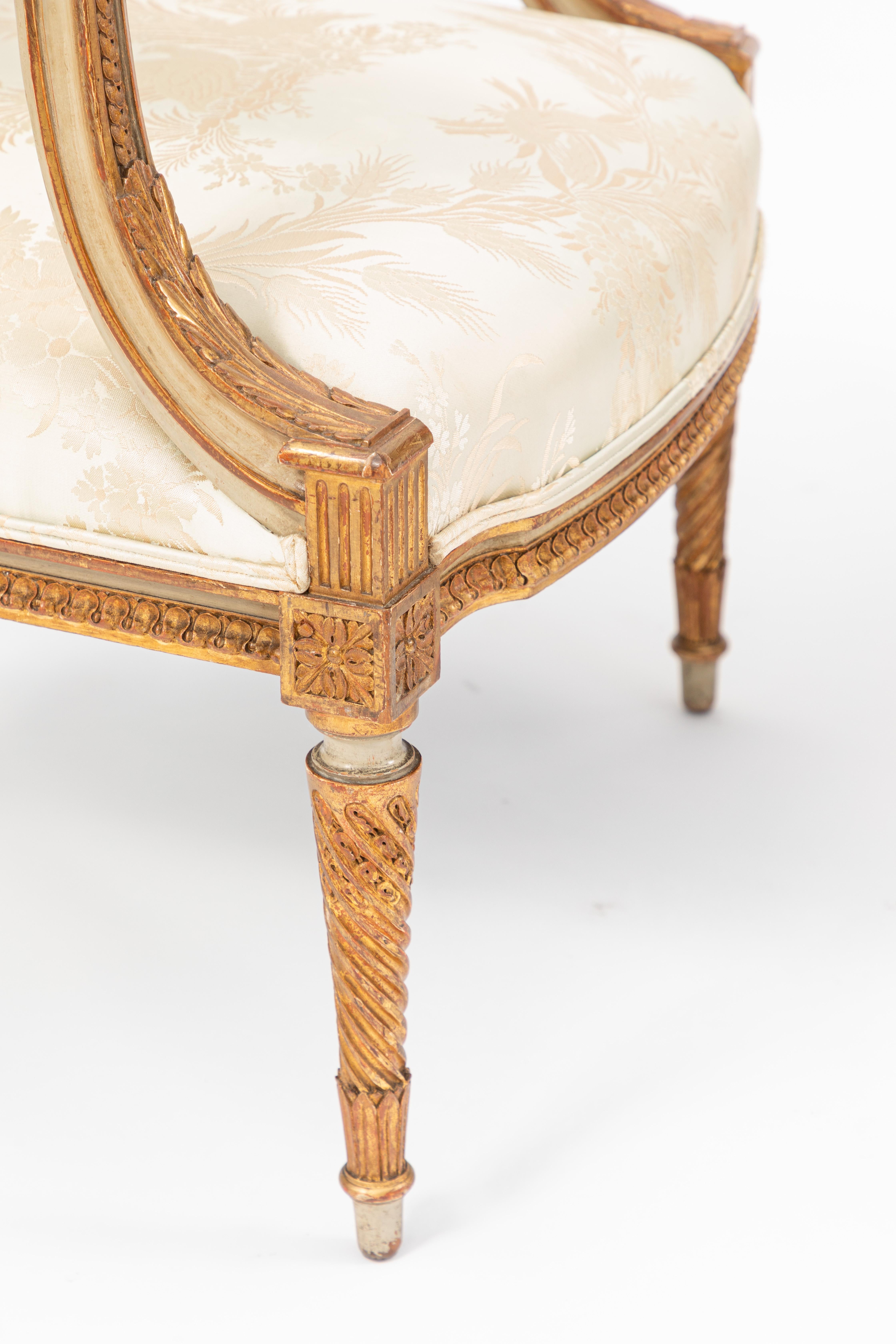 Pair of 19th Century French Giltwood Armchairs In Good Condition In Los Angeles, CA
