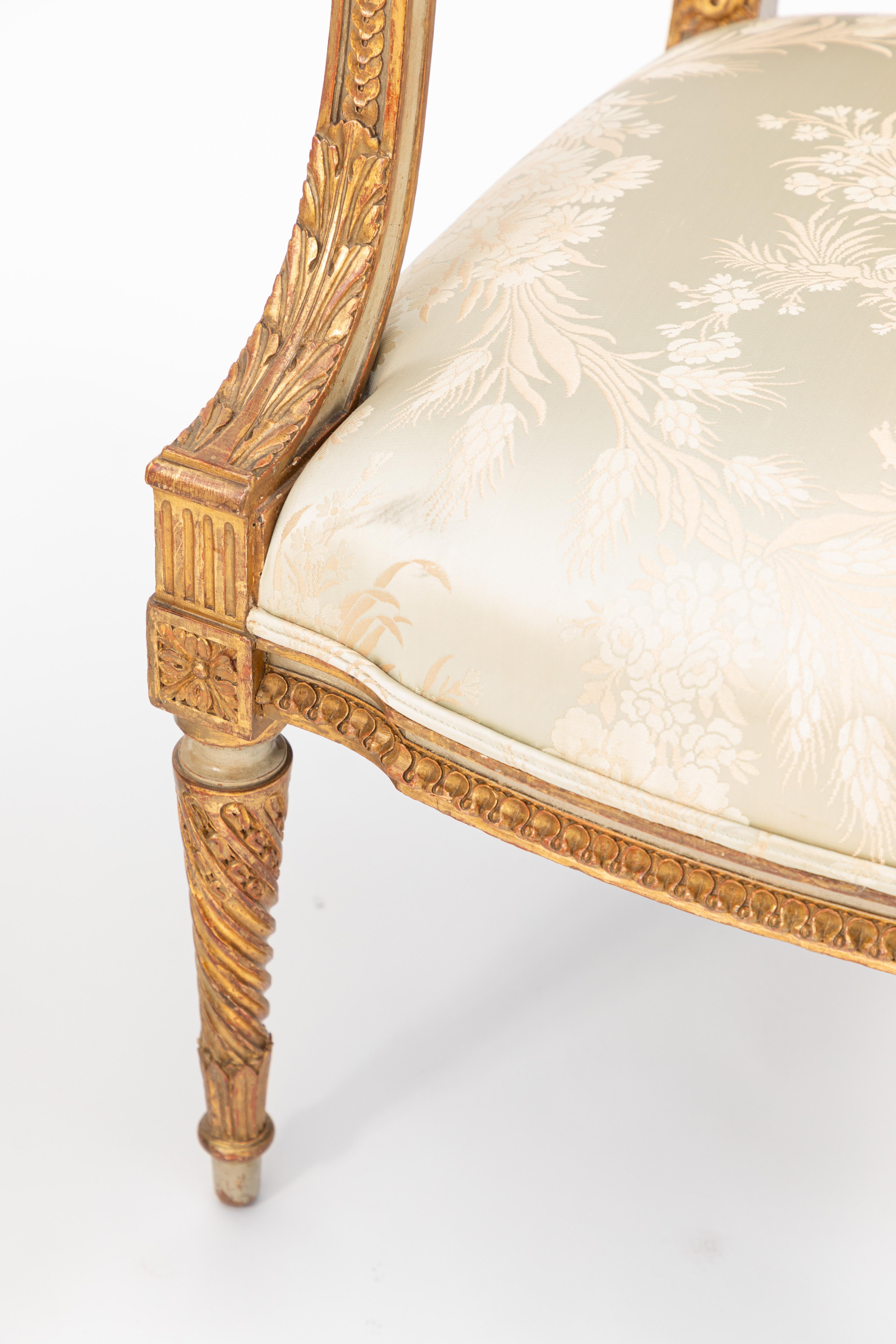 18th Century Pair of 19th Century French Giltwood Armchairs