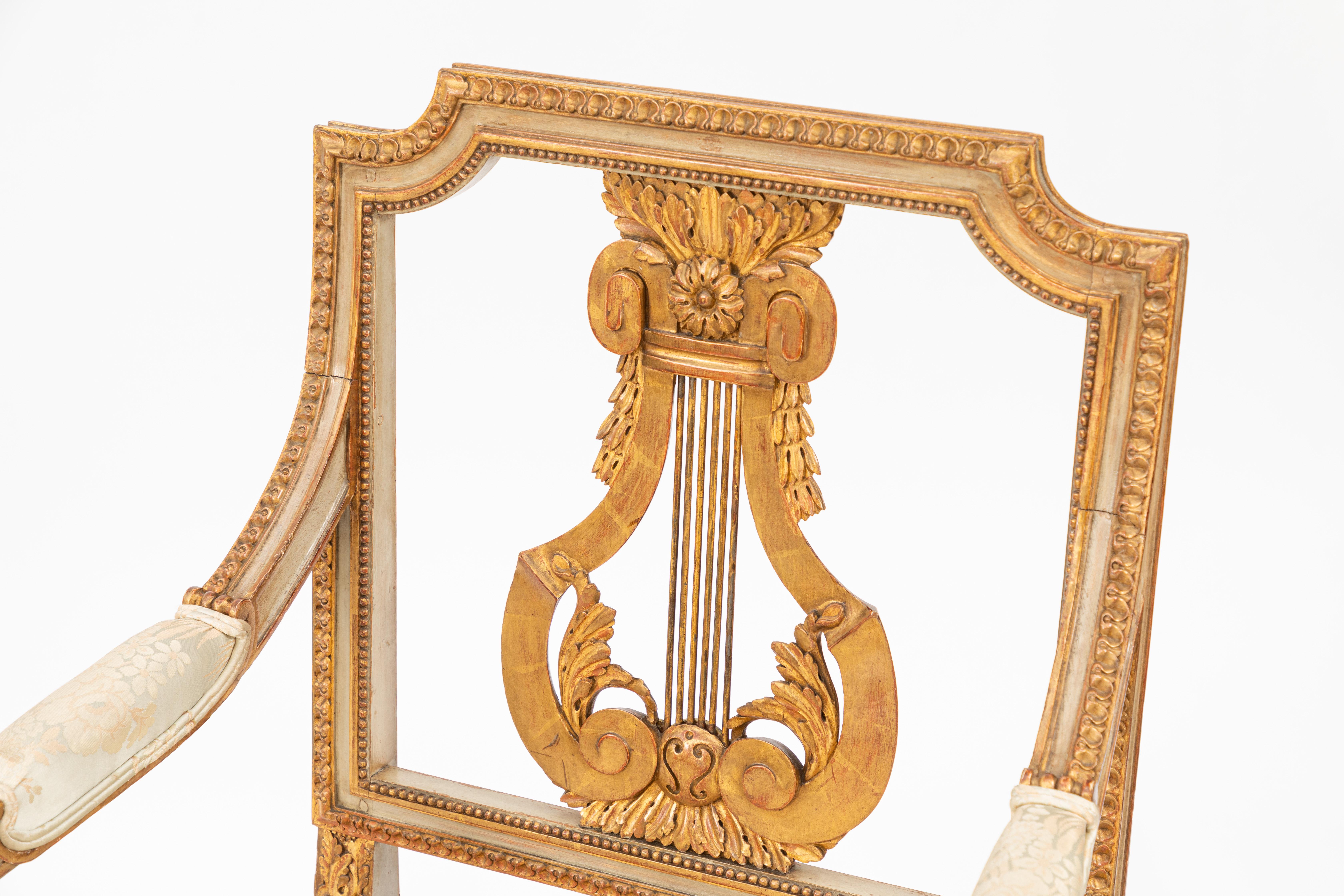 Pair of 19th Century French Giltwood Armchairs 1