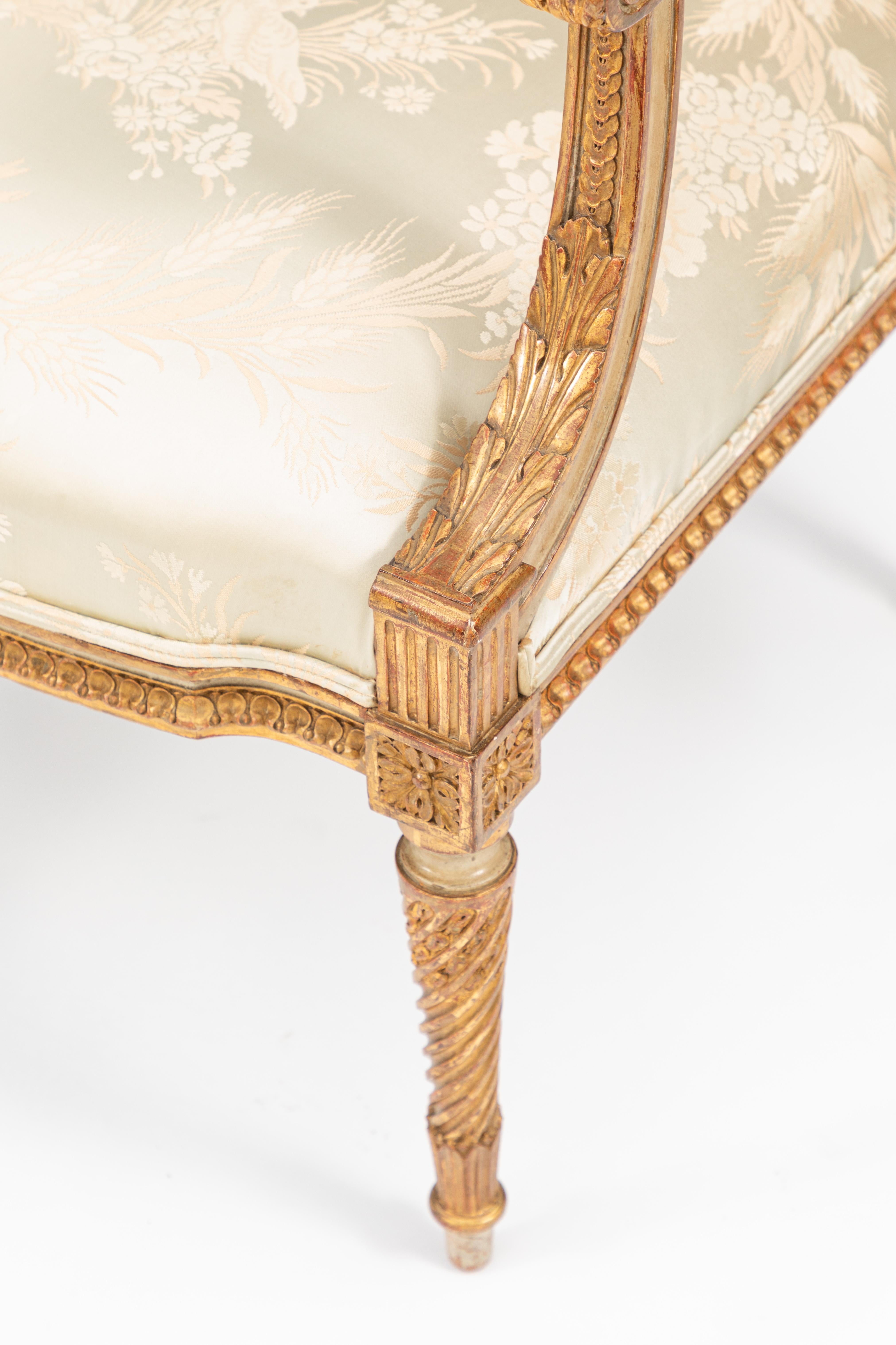 Pair of 19th Century French Giltwood Armchairs 2