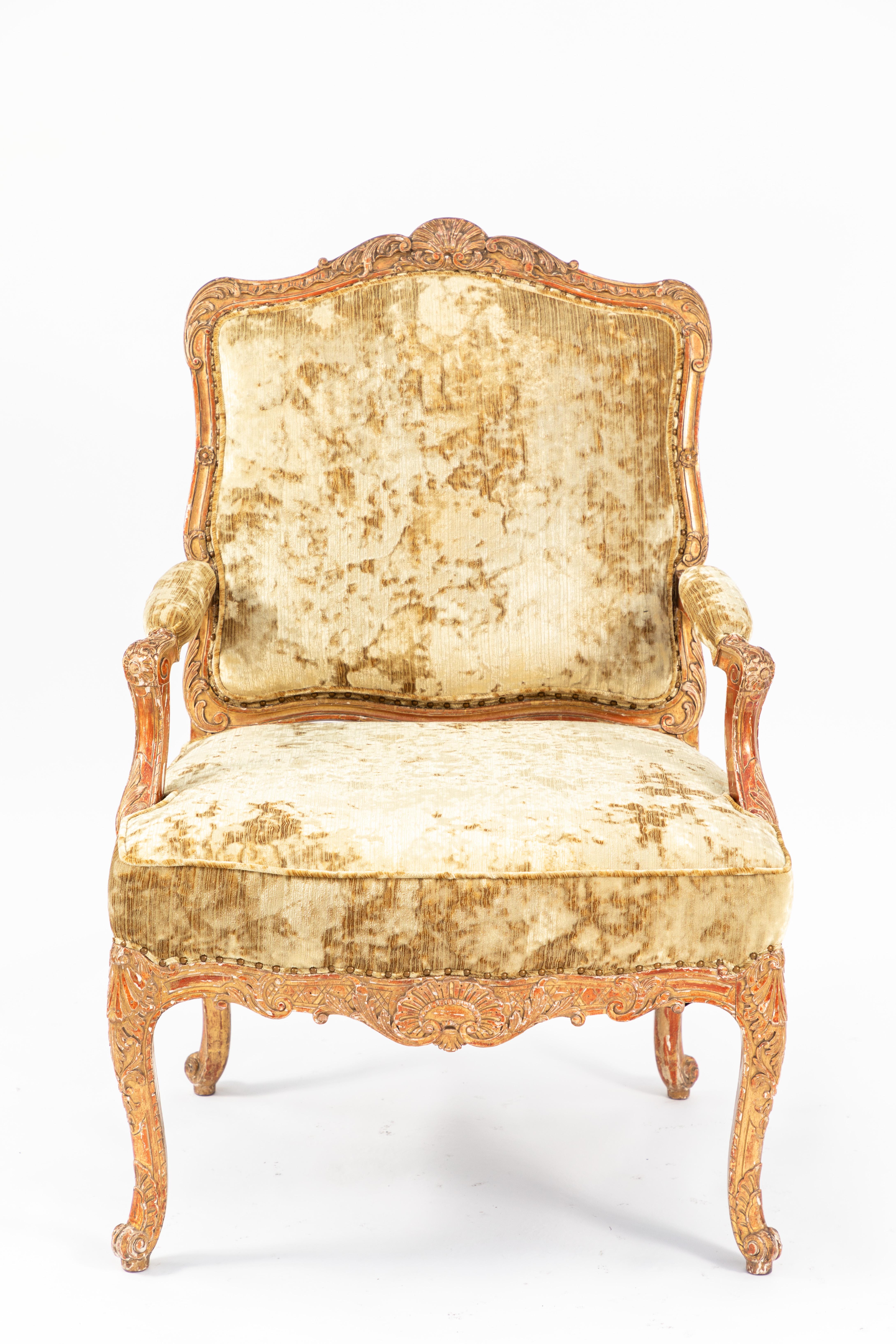 Pair of 19th Century French Giltwood Armchairs 5