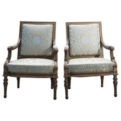 Pair of 19th Century French Giltwood Armchairs