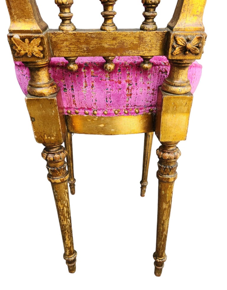 Pair of 19th Century French Giltwood Side Chairs For Sale at 1stDibs