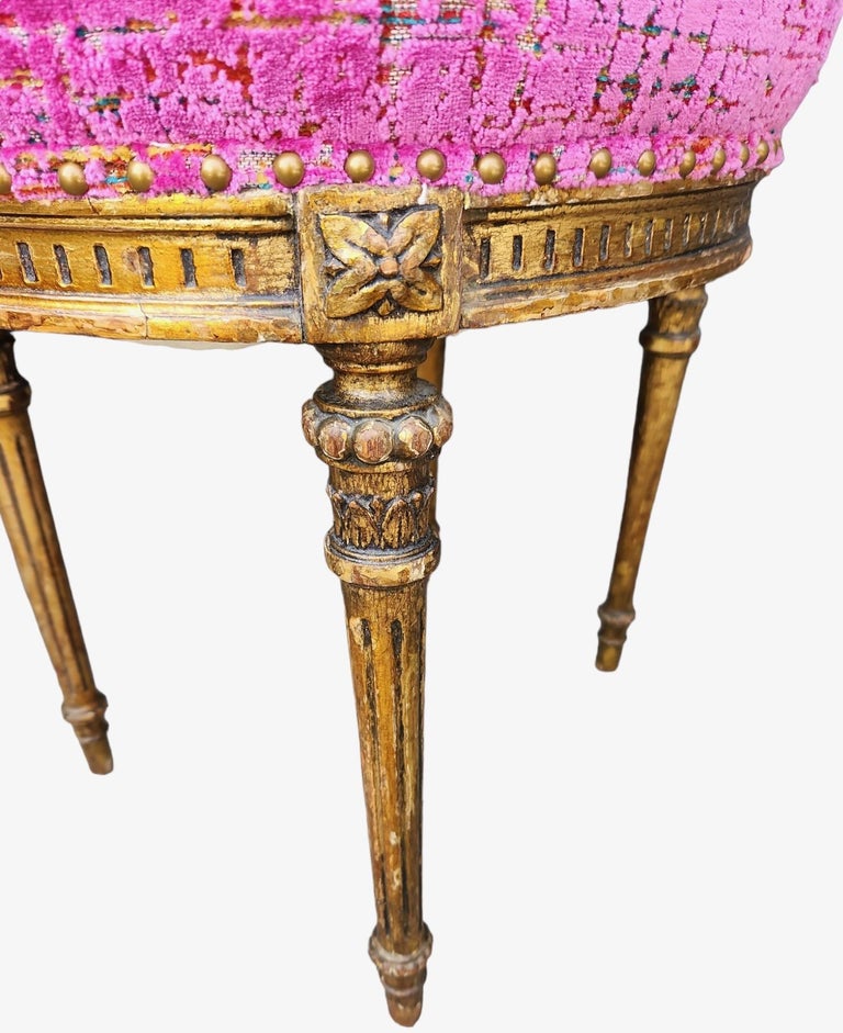Pair of 19th Century French Giltwood Side Chairs For Sale at 1stDibs