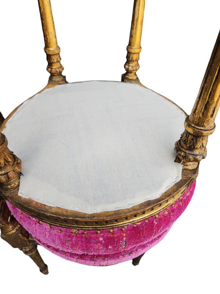 Pair of 19th Century French Giltwood Side Chairs For Sale at 1stDibs