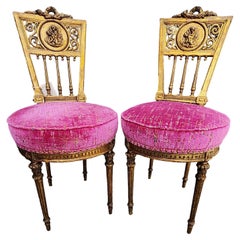 Pair of 19th Century French Giltwood Side Chairs