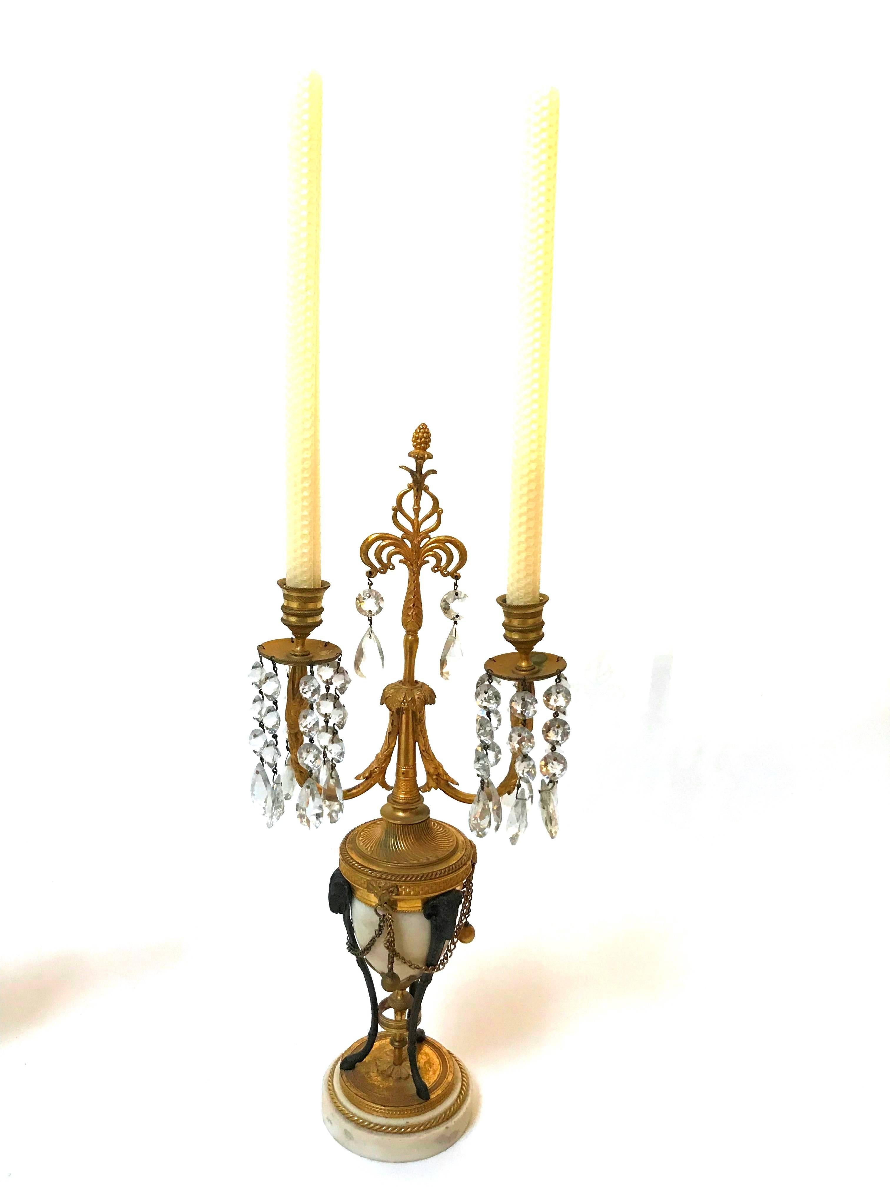 Pair of 19th Century French Girandoles For Sale 6