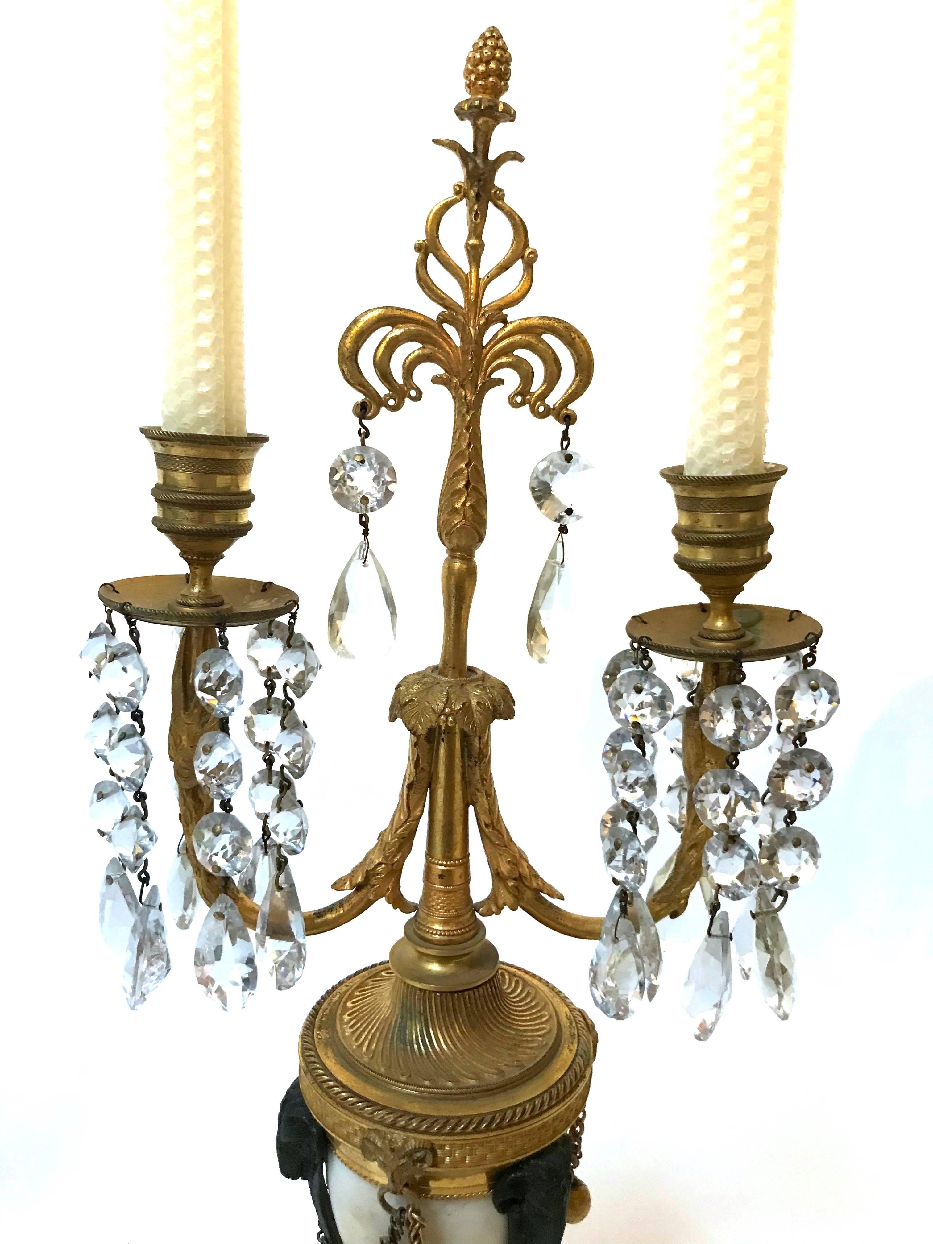 Pair of 19th Century French Girandoles For Sale 4
