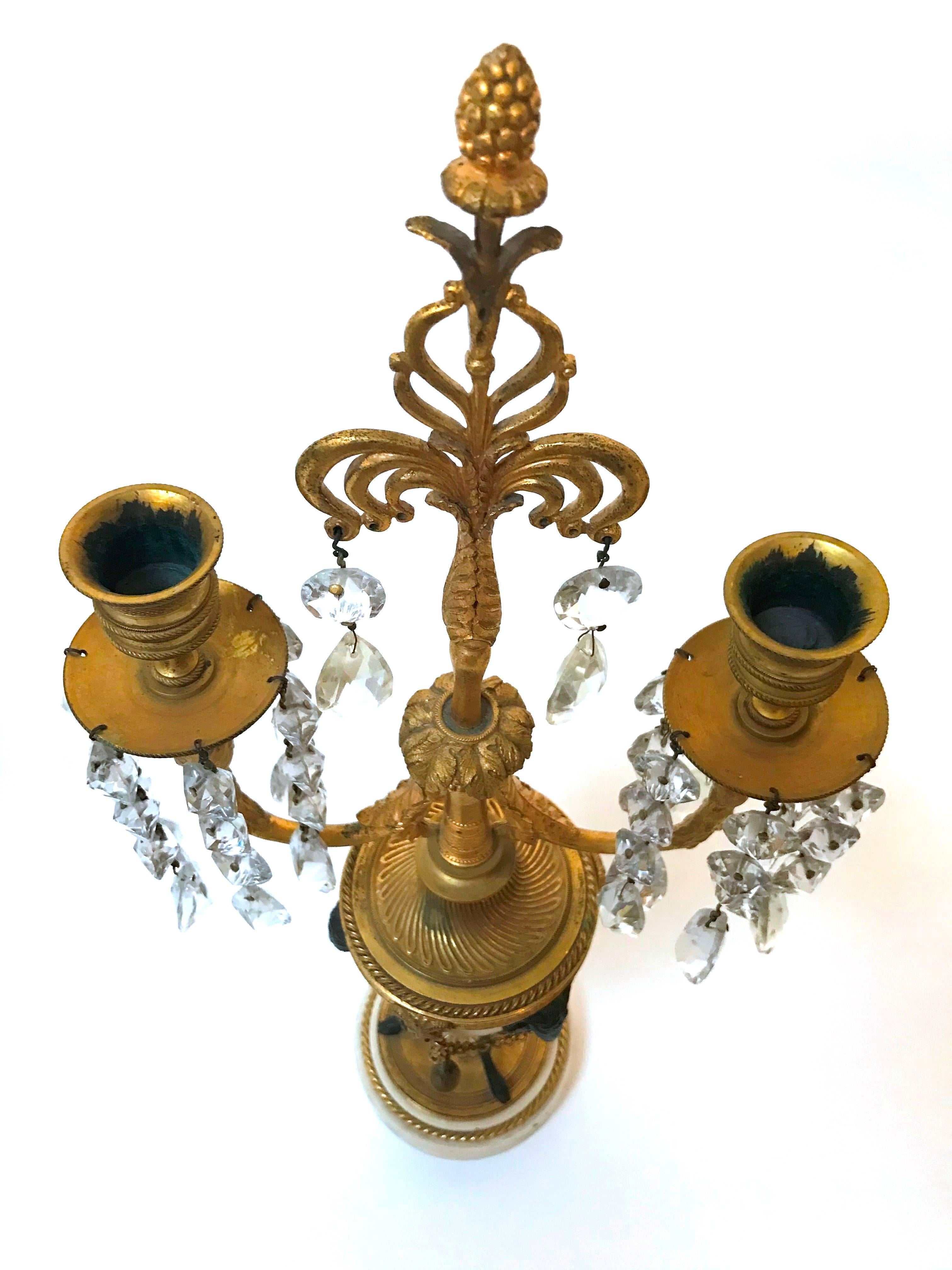 Pair of 19th Century French Girandoles For Sale 5