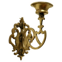 Pair of 19th Century French Gothic Brass Wall Sconces