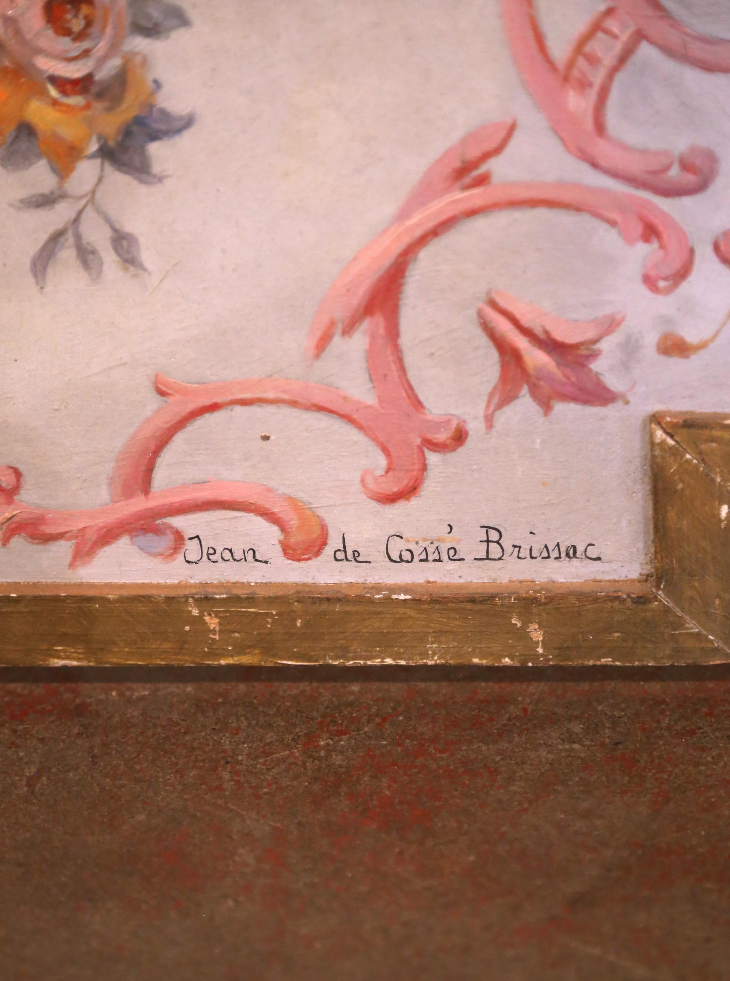 Pair of 19th Century French Hand Painted Wooden Trompe L'Oeil Wall Panels For Sale 4