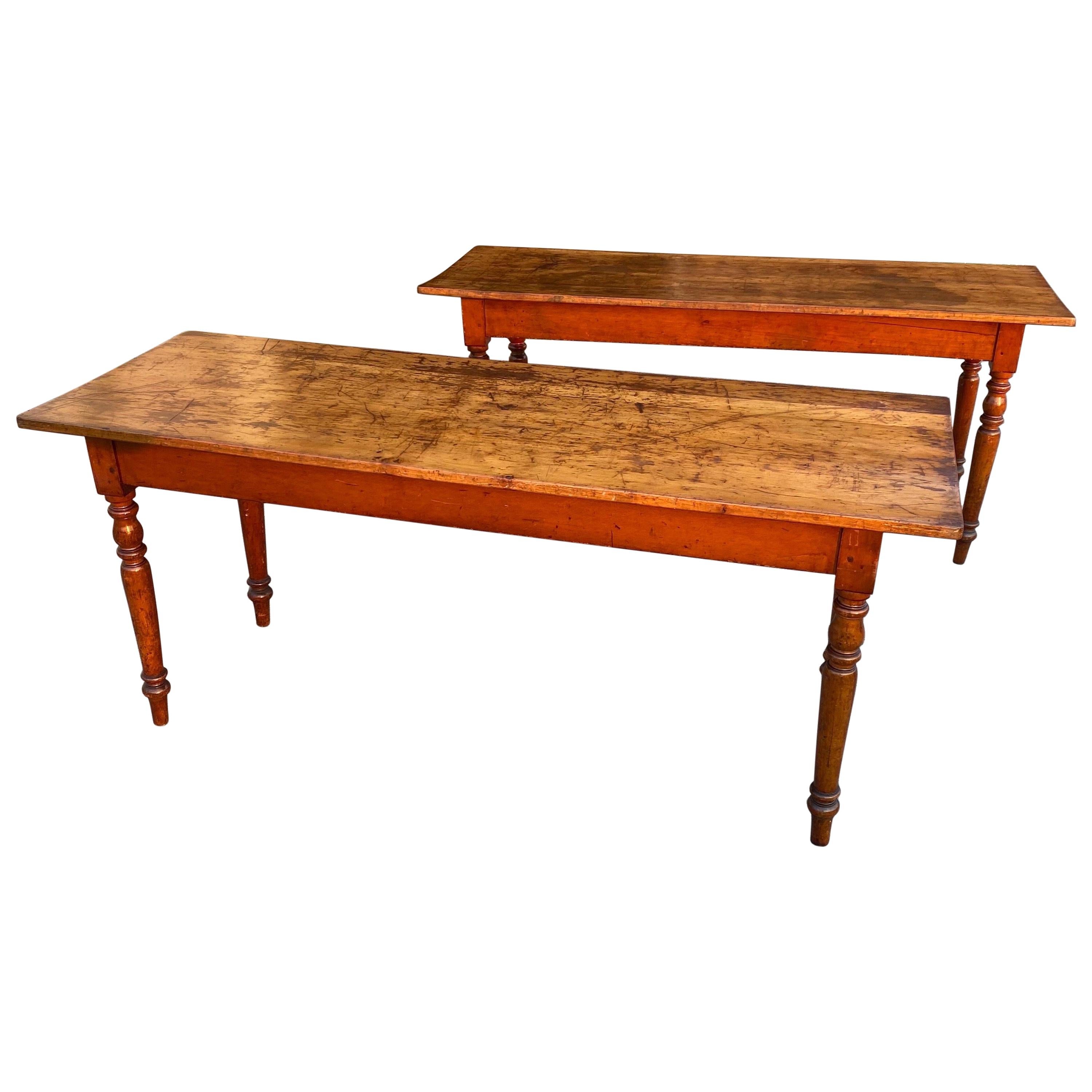 Pair of 19th Century French Hunt Tables  For Sale