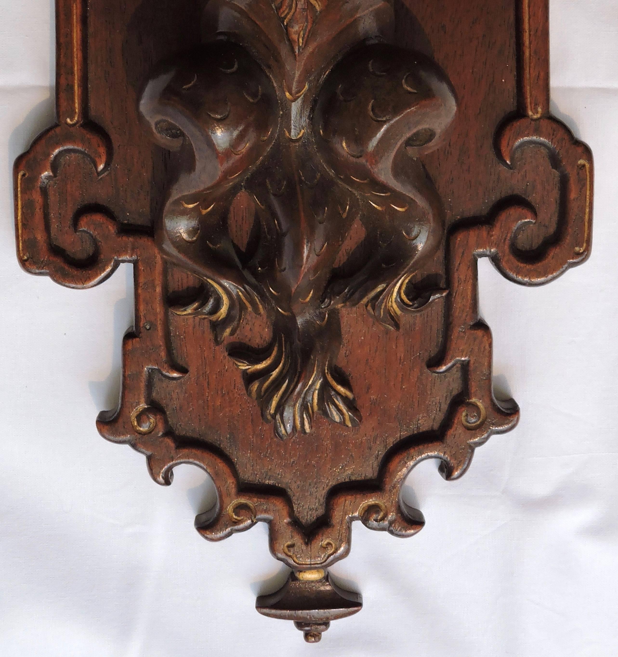 Mahogany Pair of 19th Century French Japonisme Console Style Wall-Brackets
