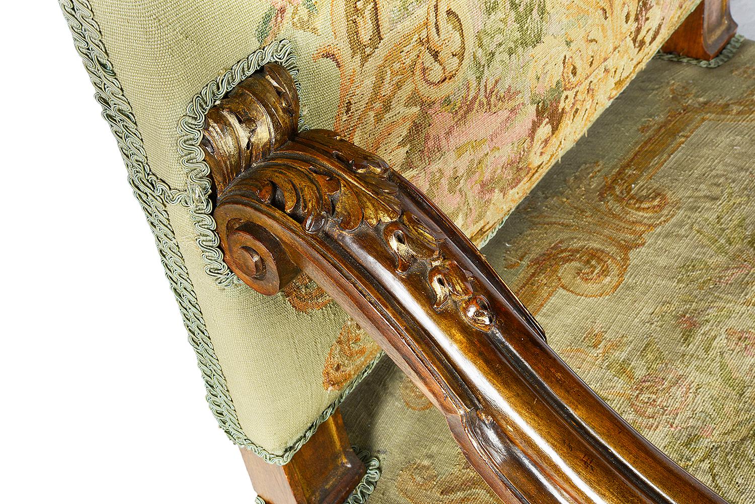 Paire de fauteuils Louis XIV français du 19ème siècle en vente 4