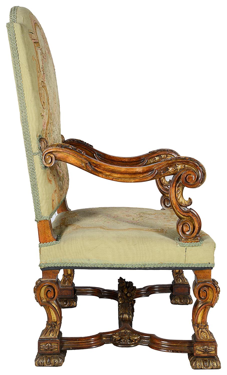 Paar französische Louis XIV.-Sessel des 19. Jahrhunderts (Französisch) im Angebot