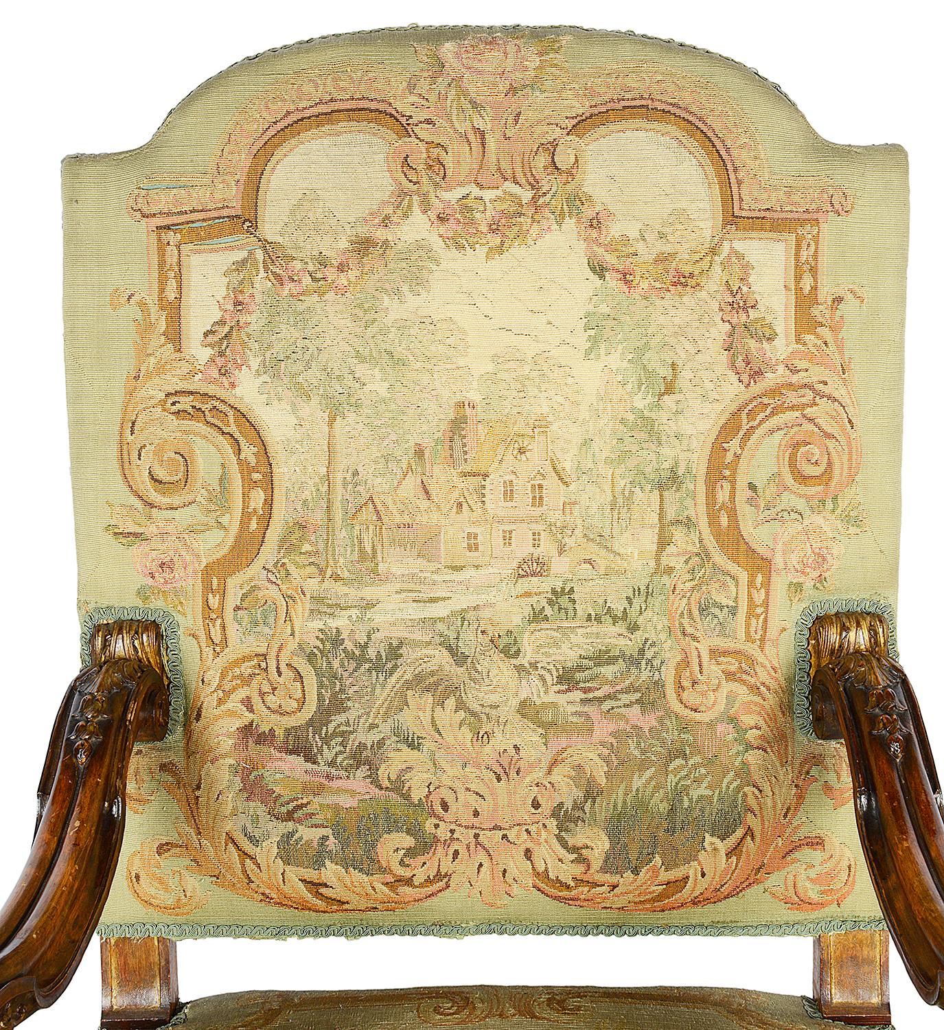 XIXe siècle Paire de fauteuils Louis XIV français du 19ème siècle en vente