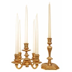 Pair of 19th Century French Louis XIV St. Ormolu Candelabras