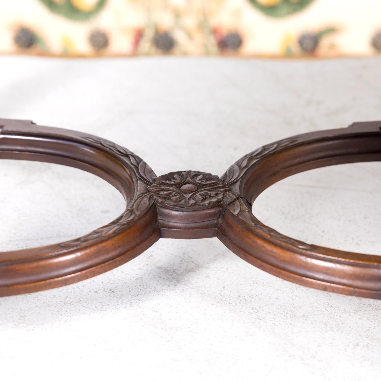 Pair of 19th Century French Louis XIV Style Carved Walnut Fauteuils For Sale 5