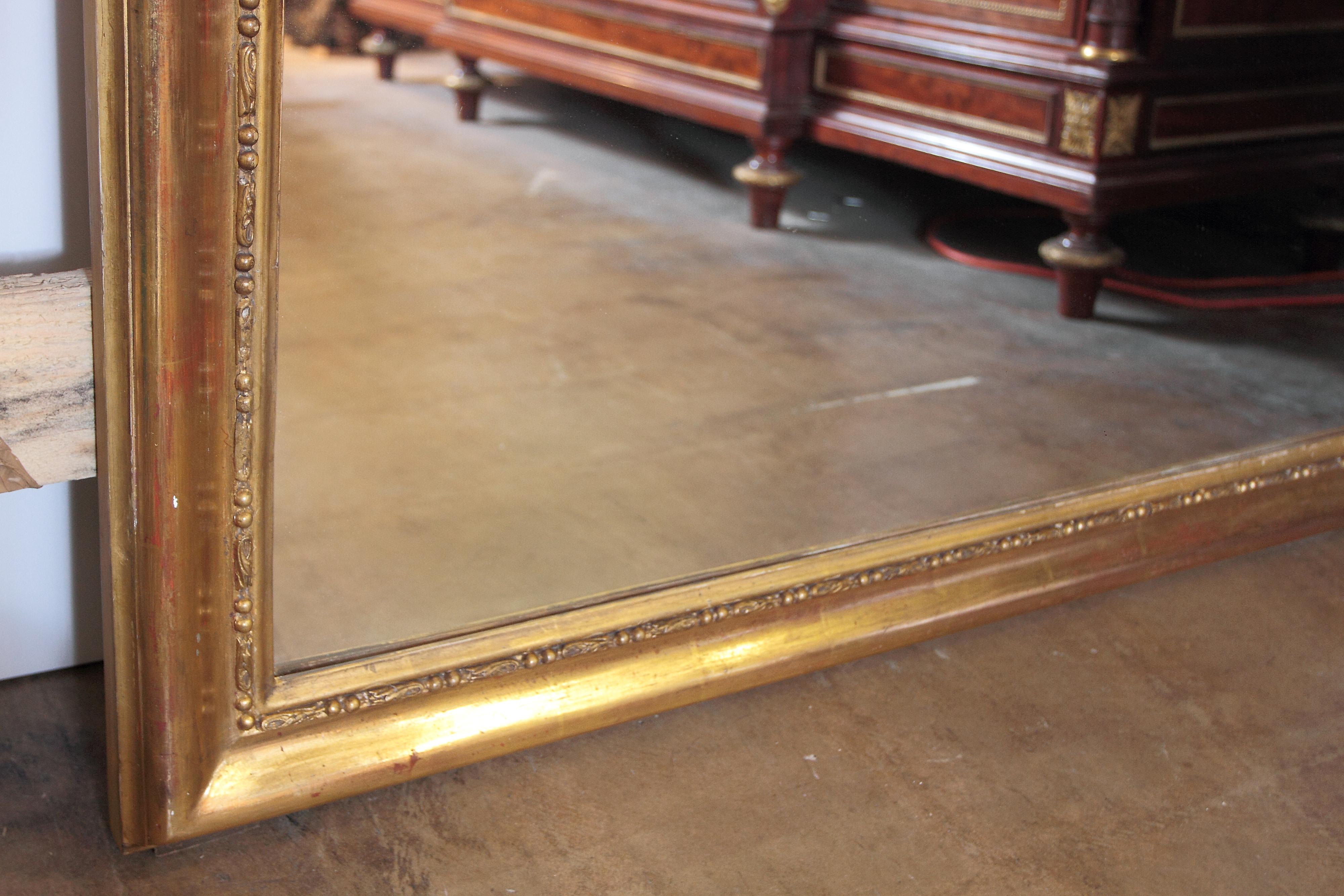 Pair of 19th Century French Louis XV Gilt Carved Large Mirrors 5