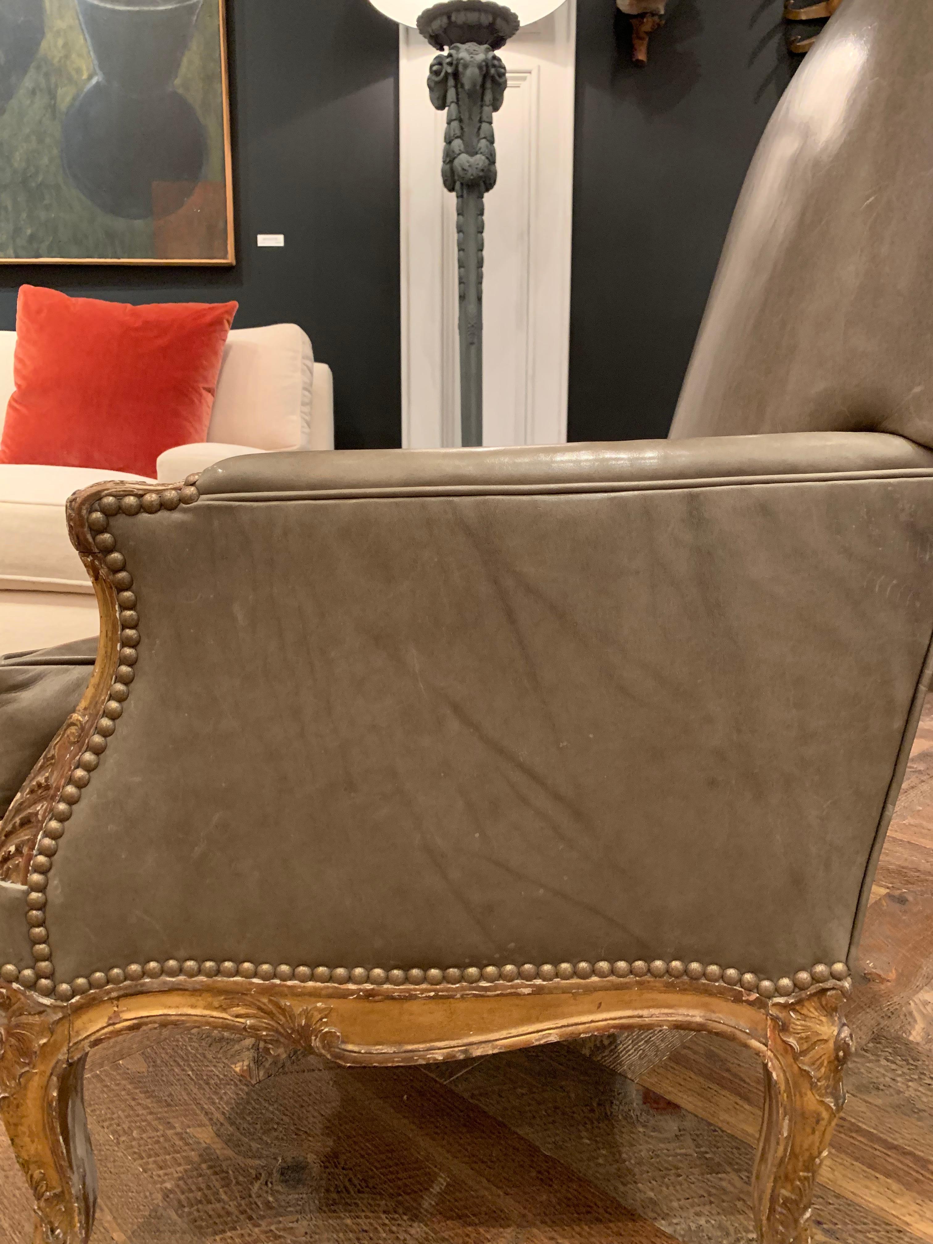 Pair of 19th Century French Louis XV Style Bergères In Good Condition In Houston, TX