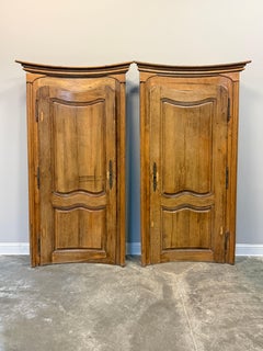 Pair of 19th Century French Louis XV Style Curved Oak Doors
